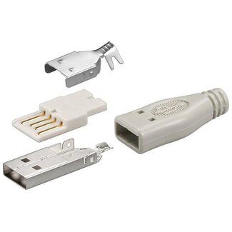 Goobay USB-A (m) Lötbarer Stecker - USB 2.0 / Beige