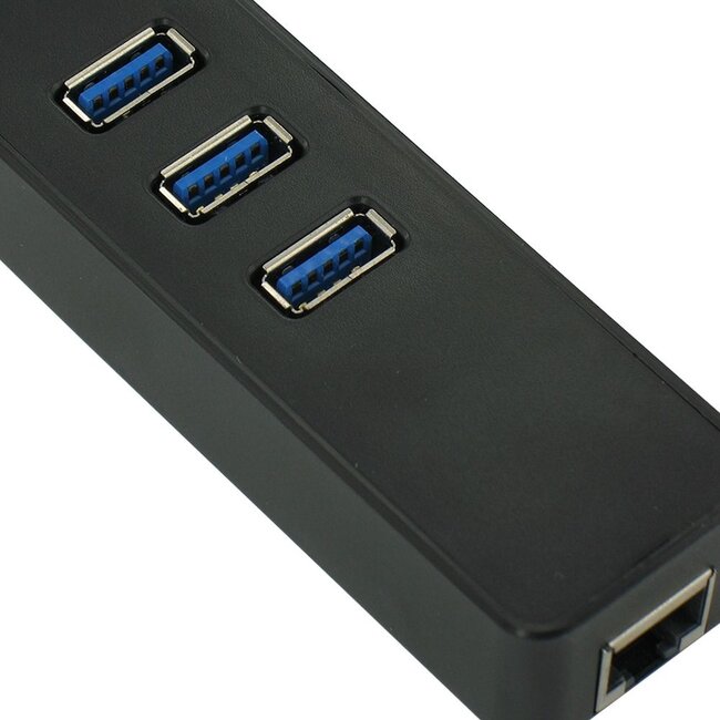 USB-zu-RJ45 Gigabit LAN Adapter mit USB 3.0 Hub - 0,15 m