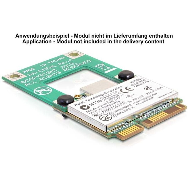 mSATA Half-Size auf Full-Size Adapterhalterung