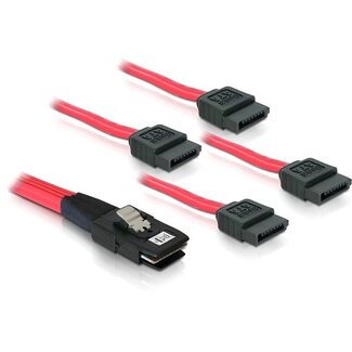DeLOCK Mini-SAS SFF-8087 auf 4x SATA Kabel 0,50 m