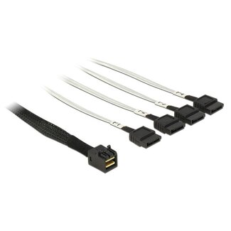 DeLOCK Mini-SAS HD SFF-8643 auf 4x SATA Kabel 0,5m
