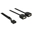Pin-Header-Adapter USB2.0 (B) - 2x USB-A (B) - 0,40 Meter