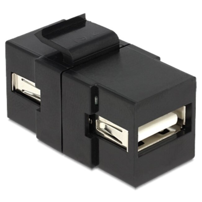 USB-A Keystone Modul | USB 2.0 | Schwarz