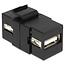 USB-A Keystone Modul | USB 2.0 | Schwarz