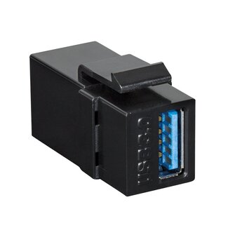 S-Impuls USB-A Keystone Modul | USB 3.0 5 Gbps | Schwarz