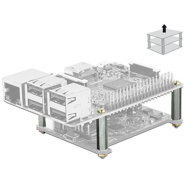 Delock Befestigungsset (20mm Abstandshalter) für Raspberry Pi