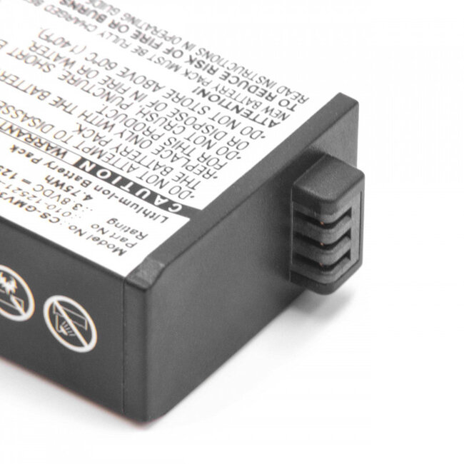 Kameraakku kompatibel mit Garmin VIRB 360° - ersetzt 010-12521-40 & 360-00106-00 / 1250 mAh