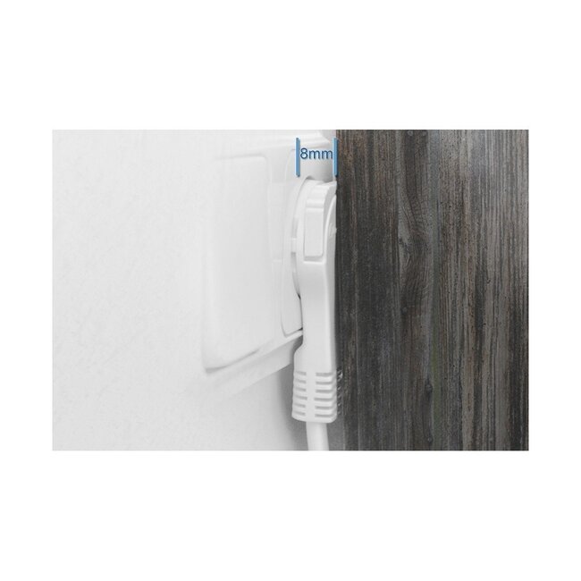 MaxTrack Steckdosenleiste 5-fach mit 2x USB / Weiß - 5 Meter