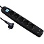 MaxTrack Steckdosenleiste 5-fach + 2x USB / Schwarz - 3 Meter