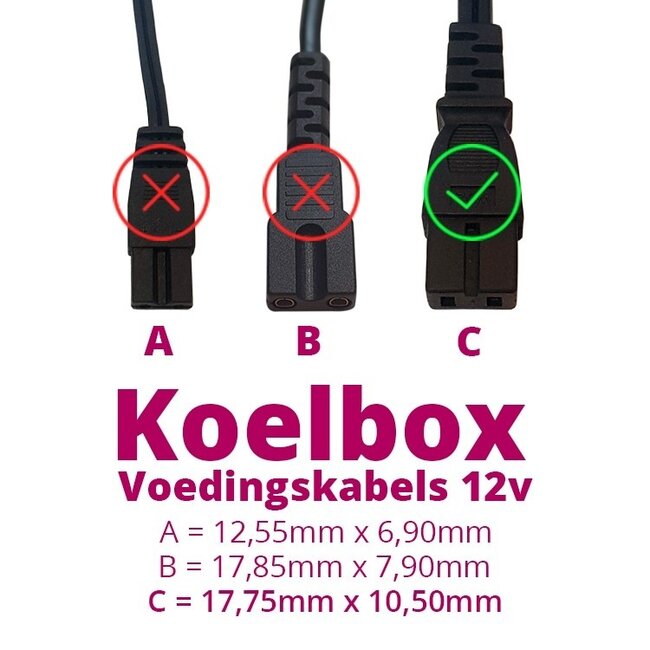 12V Stromkabel für Kühlboxen, z.B. Dometic & Waeco – 2 Meter