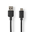 Nedis USB-C auf USB-A Kabel - USB 3.1 Gen 2 - 3A - 1 Meter - Schwarz