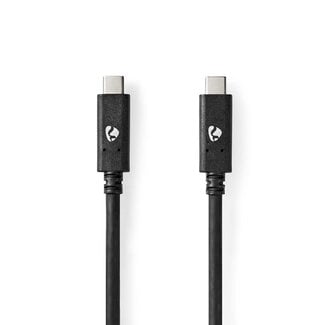 Nedis Nedis USB-C auf USB-C Kabel mit E-Marker Chip - USB 3.2 (bis 10 Gbit/s) - PD bis 20V/5A - Video 4K 60Hz - Schwarz - 1 Meter