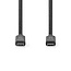 Nedis USB-C auf USB-C Kabel mit E-Marker Chip - USB 3.2 (bis 10 Gbit/s) - PD bis 20V/5A - Video 4K 60Hz - Schwarz - 1 Meter