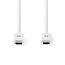 Nedis USB-C-auf-USB-C Kabel mit E-Marker Chip - USB 3.2 (bis 10 Gbit/s) - PD bis 20V/5A - Video bis 4K 60Hz - Weiß - 1 Meter