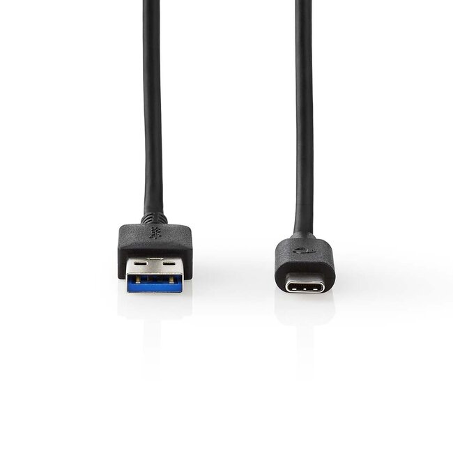 Nedis USB-C auf USB-A Kabel - USB 3.0 - 20V/3A - Schwarz - 2 Meter