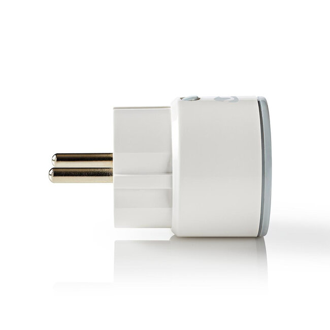Nedis SmartLife WLAN-Steckdose mit Strommesser und Schalter - 1 Steckplatz - max. 10A / Weiß