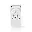 Nedis SmartLife WLAN Outdoor-Steckdose (IP44) mit Strommesser und Schalter - 1-fach - max. 16A - Weiß