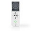 Nedis SmartLife WLAN Outdoor-Steckdose (IP44) mit Strommesser und Schalter - 1-fach - max. 16A - Weiß