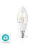 Nedis SmartLife Wi-Fi LED-Lampe - E14 Fassung - C37 Form / Warmweiß (klar / Glas)