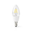 Nedis SmartLife Wi-Fi LED-Lampe - E14 Fassung - C37 Form / Warmweiß (klar / Glas)