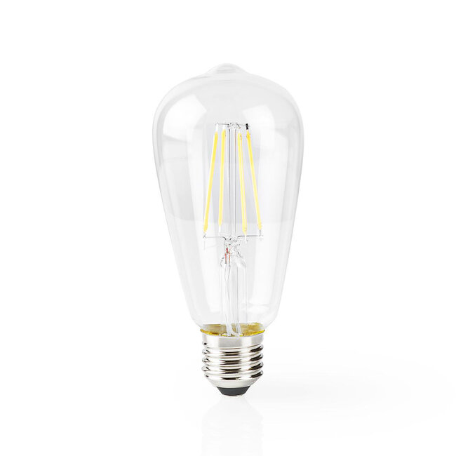 Nedis SmartLife Wi-Fi LED-Filamentlampe E27 ST64 warmweiß klar
