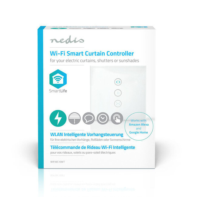 Nedis SmartLife Wi-Fi Wandschalter – Steuerung für Vorhänge, Rollläden & Markisen