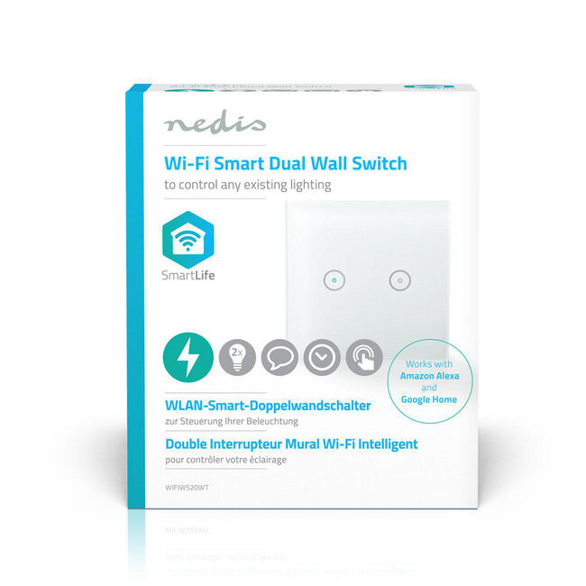 Nedis SmartLife WLAN Lichtschalter - 2 Tasten