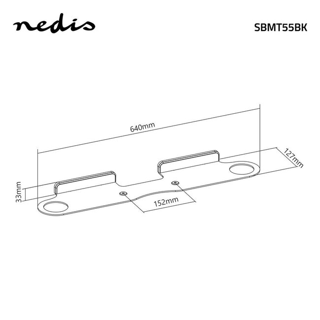 Nedis Wandhalterung für Sonos BEAM / Schwarz