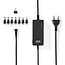 Universal-Netzadapter 5-24V / 1,5-3A / 36W mit 7 austauschbaren Steckern / Schwarz - 1,8 m