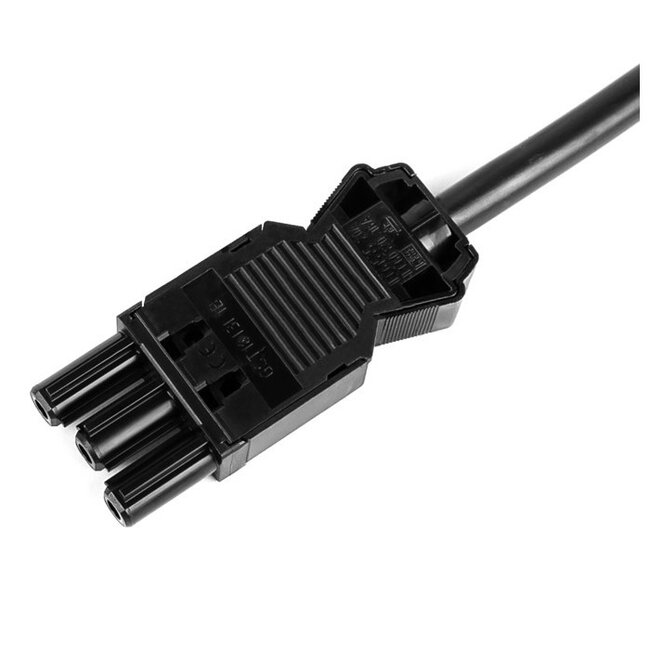 Bachmann Installationsstecker Stromkabel - Wieland GST18® - CEE 7/7 - Schwarz - 2 Meter