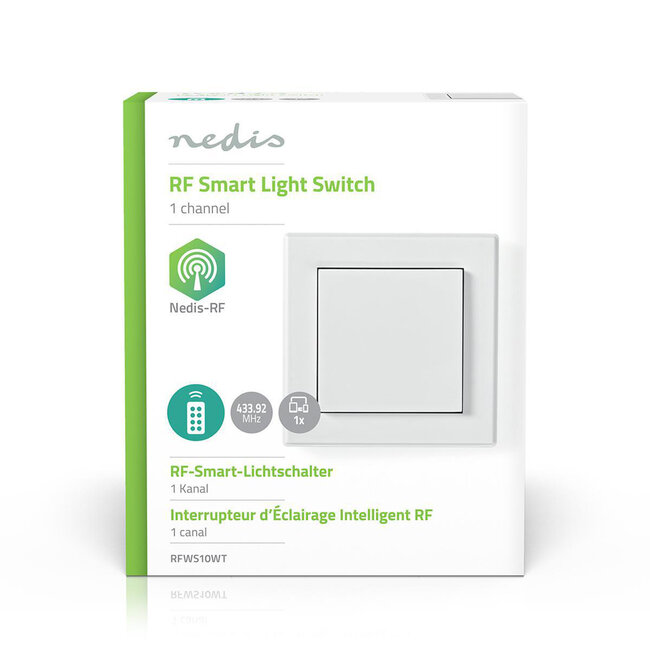 Nedis SmartHome RF Wandschalter - 1 Taste
