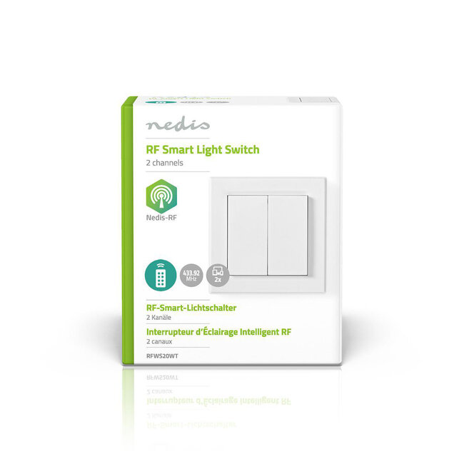 Nedis SmartHome RF Wandschalter - 2 Tasten
