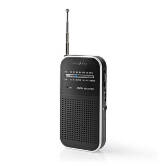 Nedis Nedis tragbares AM/FM-Radio 1,5W / Schwarz