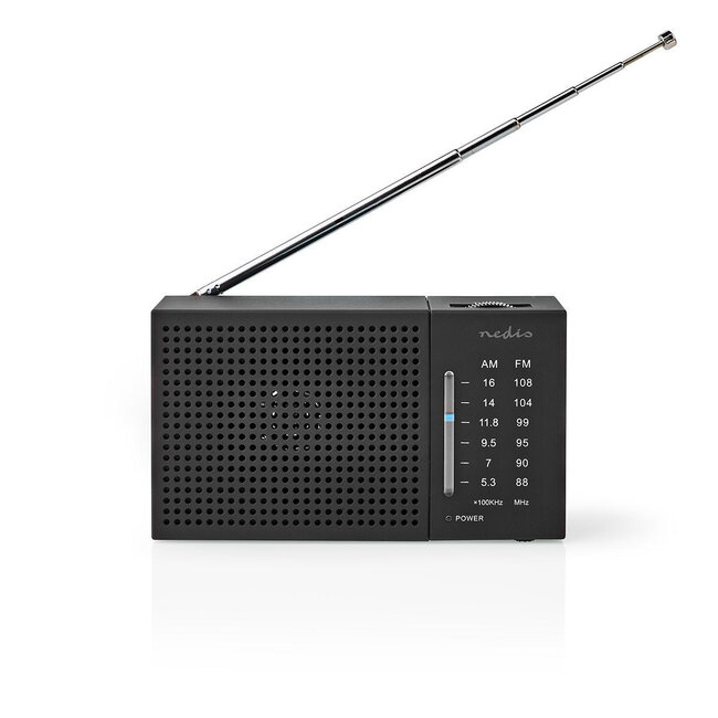 Nedis tragbares AM/FM-Radio 1,5W Schwarz