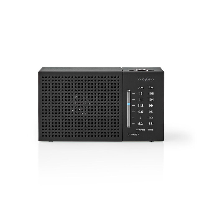 Nedis tragbares AM/FM-Radio 1,5W Schwarz