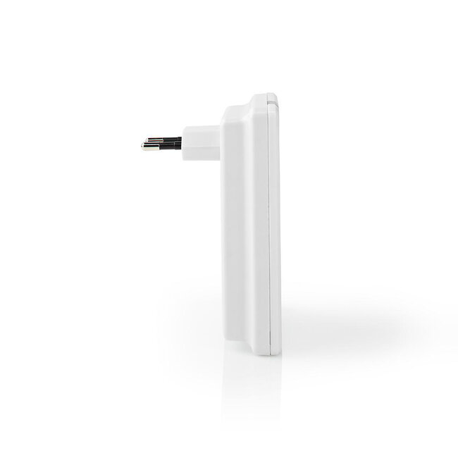 Nedis kabellose Türklingel mit einstellbarer Lautstärke – Licht & Ton – Netzbetrieb / Weiß