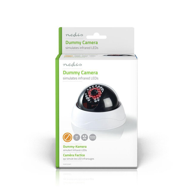 Nedis Profi Dummy Überwachungskamera Innen - Dome Weiß