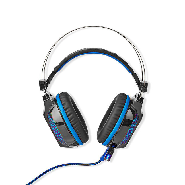 Nedis Gaming WRADRIN Stereo Over-Ear Headset 7.1 Virtual Surround USB-A Schwarz/Blau