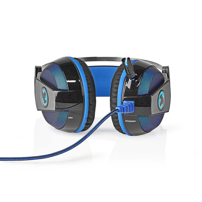 Nedis Gaming WRADRIN Stereo Over-Ear Headset 7.1 Virtual Surround USB-A Schwarz/Blau