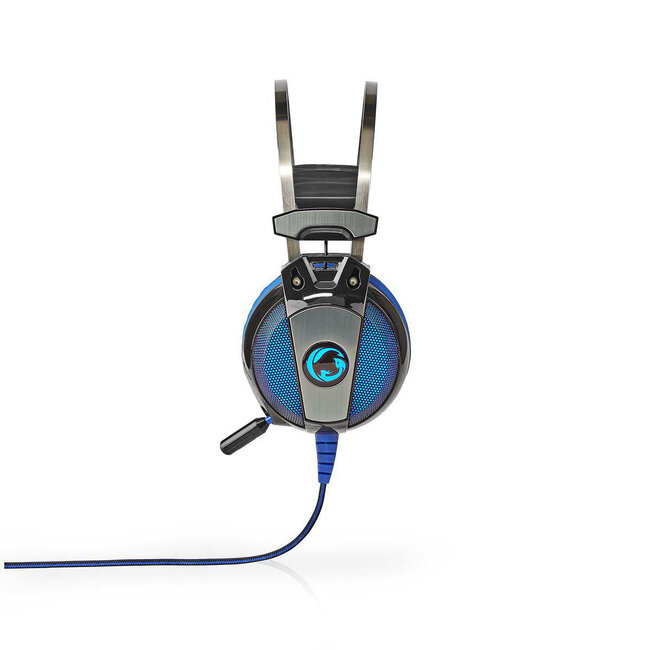 Nedis Gaming WRADRIN Stereo Over-Ear Headset 7.1 Virtual Surround USB-A Schwarz/Blau