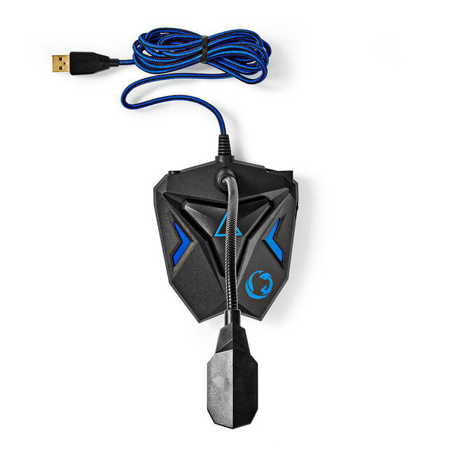 Nedis Gaming Schreibtischmikrofon - USB / Schwarz/Blau