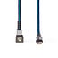 Nedis Gaming USB-C 180° Winkelkabel - USB 2.0 - 20V/3A - Blau - 2m