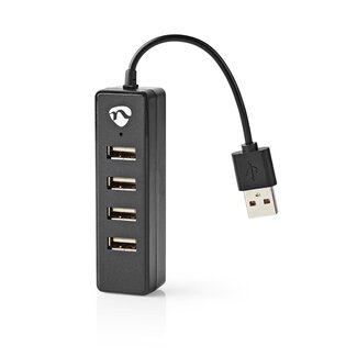 Nedis Nedis USB 2.0 Hub 4 Ports Bus-powered Schwarz 0,10 m