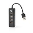 Nedis USB 2.0 Hub 4 Ports Bus-powered Schwarz 0,10 m