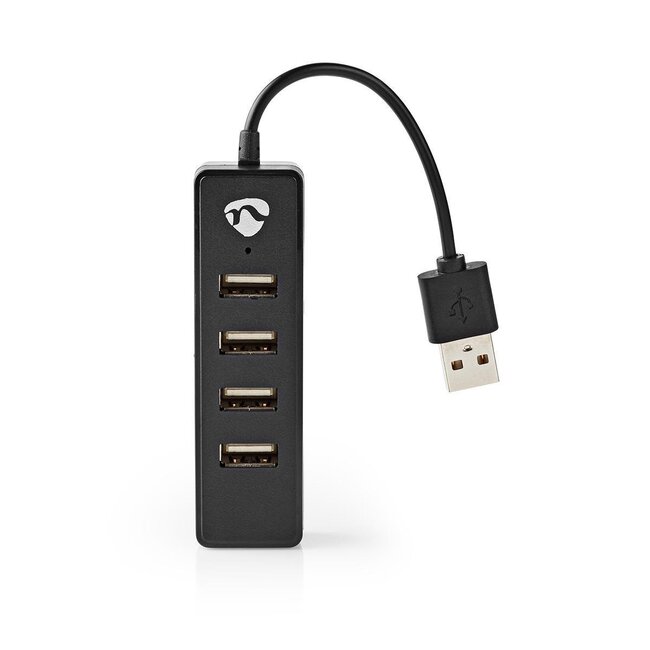 Nedis USB 2.0 Hub 4 Ports Bus-powered Schwarz 0,10 m