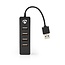 Nedis USB 2.0 Hub 4 Ports Bus-powered Schwarz 0,10 m