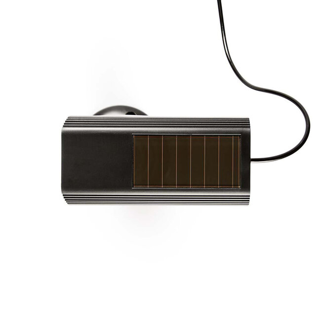 Nedis Dummy Überwachungskamera Außen mit Solarpanel - Bullet - IP44 / Schwarz