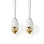 Nedis F-Stecker (m) auf F-Stecker (m) Koaxialkabel, gerade, weiß, 5 m