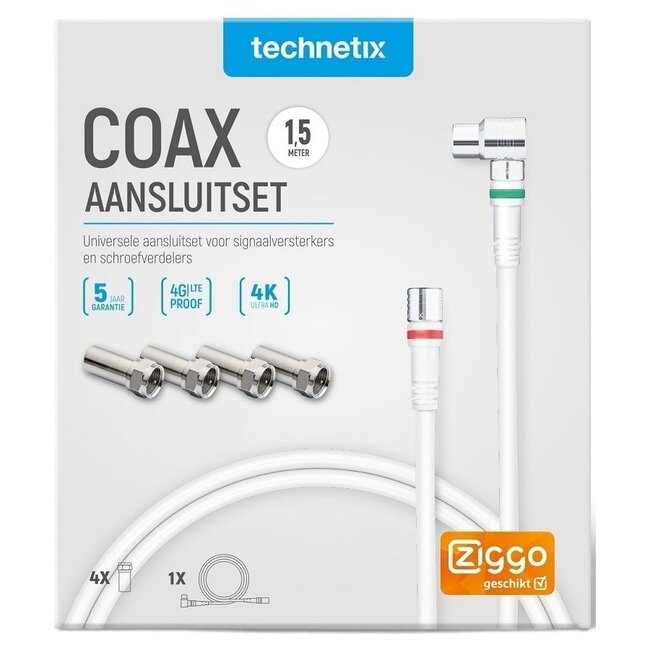 Technetix Anschlussset für Antennenverstärker - 1,5 Meter