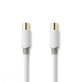 Nedis Nedis IEC (m) - IEC (w) Koaxialkabel gerade Stecker / Weiß - 1 Meter